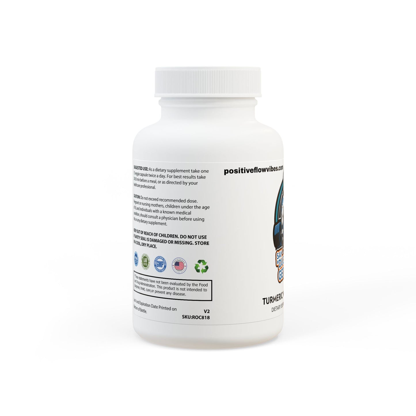 Turmeric with BioPerine® (Black Pepper Fruit Extract) Supplement (60 Capsules)